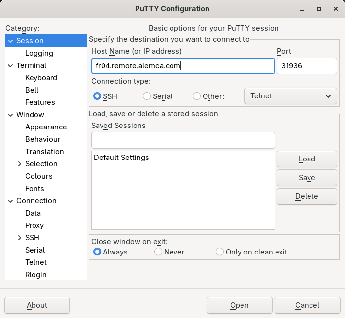 PuTTY fr04