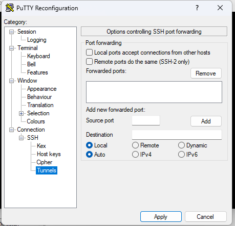 PuTTY winc